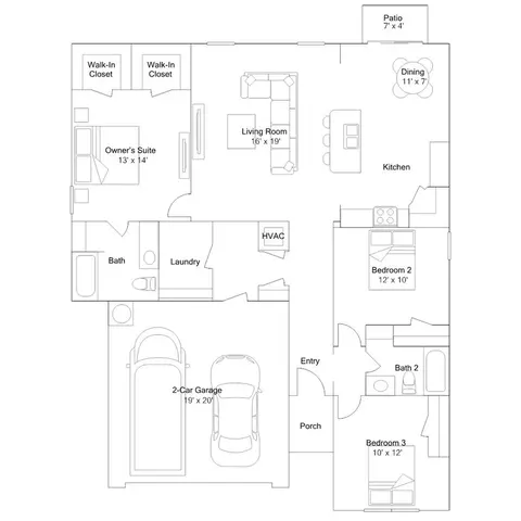 Floorplan - 1545 Meadows Dr, Benton, AR 72019 photo 1 of 1