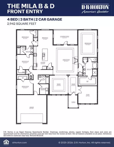 Floorplan - 542 Edenberg Bnd, Pearl, MS 39208 photo 1 of 1