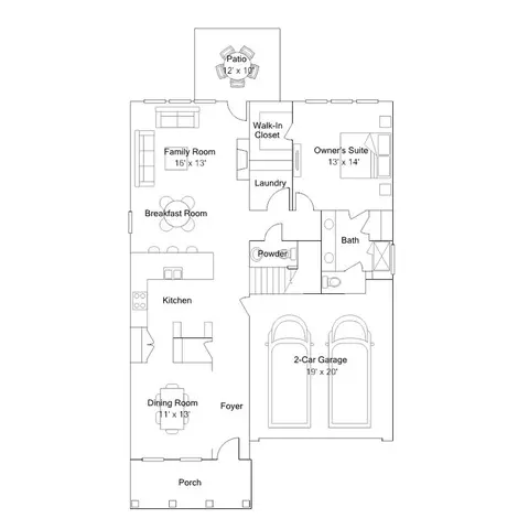 Floorplan - 357 Camellia Bloom Dr, Moncks Corner, SC 29461 photo 1 of 3
