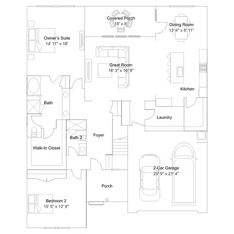 Floorplan - 1505 Odette Way, Durham, NC 27703 photo 1 of 2