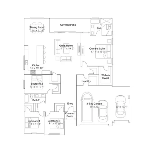 Floorplan - 3902 Canyon Ct, Shafter, CA 93263 photo 1 of 1