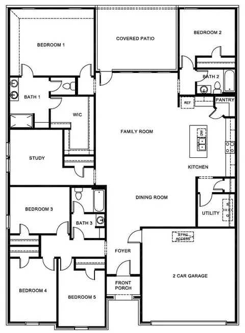 Floorplan - 1935 Jackson St, Cleburne, TX 76033 photo 1 of 1