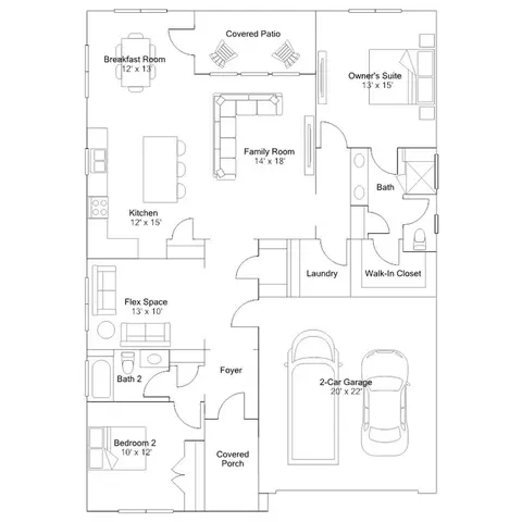 Floorplan - 266 Foxglade Dr, Gilbert, SC 29054 photo 1 of 3