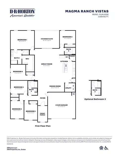 Floorplan - 12638 E Agave Ln, Florence, AZ 85132 photo 1 of 1