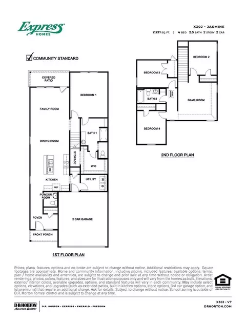 Floorplan - 107 Aston Way, Terrell, TX 75160 photo 1 of 1
