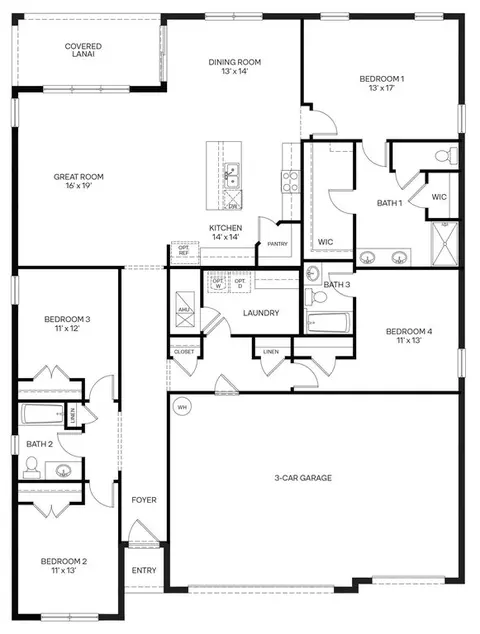 Floorplan - 17325 Whiskey Creek Trl, Parrish, FL 34219 photo 1 of 1