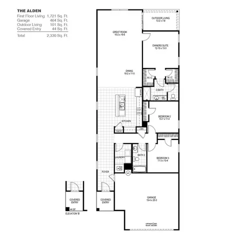 Floorplan - 4582 Sago Palm Cir, Pace, FL 32571 photo 1 of 1