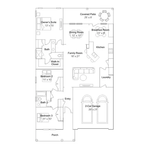 Floorplan - 736 Mint Julep Dr, Longs, SC 29568 photo 1 of 1