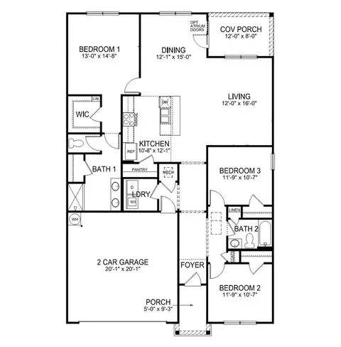 Floorplan - 130 Cascade Ln, Seneca, SC 29678 photo 1 of 1