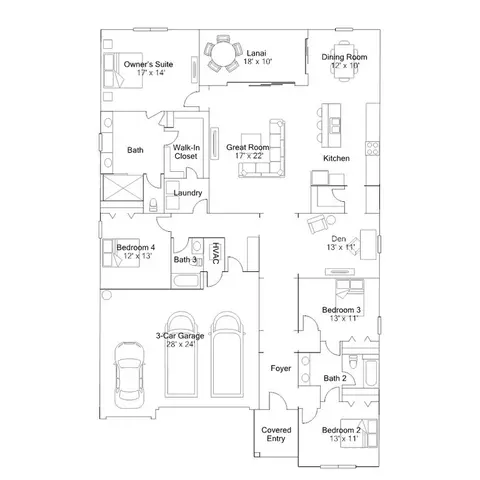 Floorplan - 18389 Parksville Dr, Estero, FL 33928 photo 1 of 1