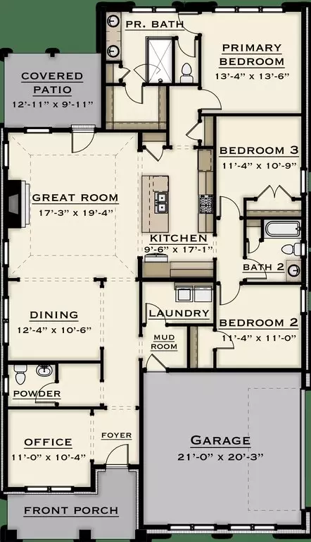 Floorplan - 500 Argyle Cir, Pike Road, AL 36064 photo 1 of 1