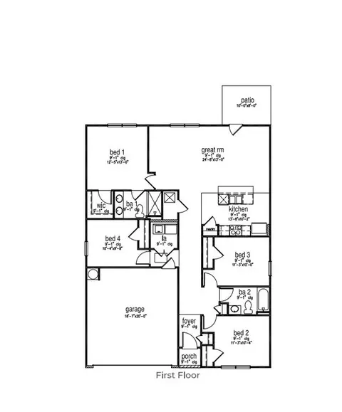 Floorplan - 101 Ponderosa Loop, Rincon, GA 31326 photo 1 of 1