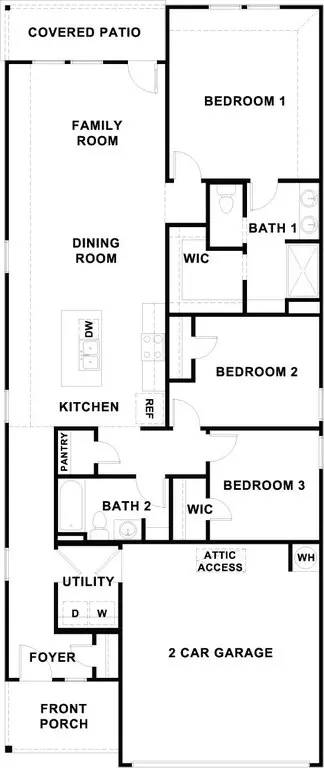 Floorplan - 152 Gallaher Bnd, Maxwell, TX 78656 photo 1 of 1