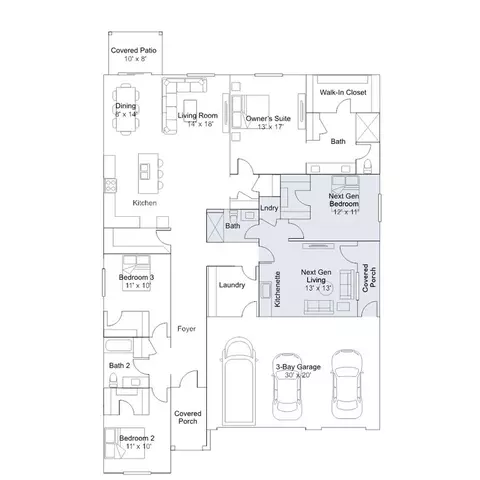 Floorplan - 8870 E Moontear Way, Vail, AZ 85641 photo 1 of 1