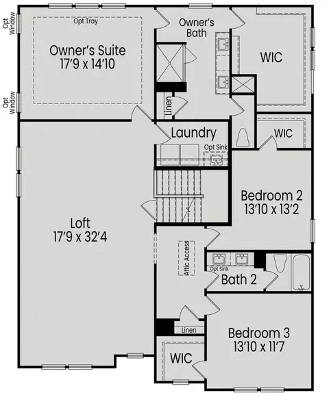 Floorplan - 3799 Well Fleet Dr, Willow Spring, NC 27592 photo 1 of 3