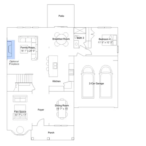 Floorplan - 111 Stoddard Ln, Garner, NC 27529 photo 6 of 7