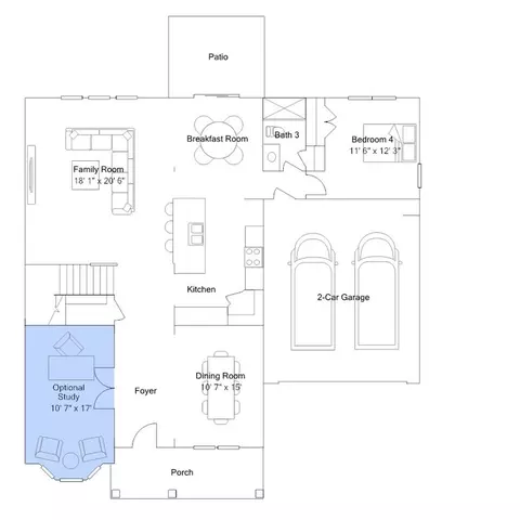 Floorplan - 111 Stoddard Ln, Garner, NC 27529 photo 4 of 7