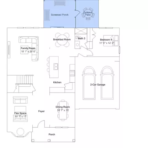 Floorplan - 111 Stoddard Ln, Garner, NC 27529 photo 5 of 7