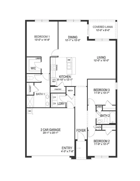Floorplan - 3155 Grey Moss Dr, Saint Cloud, FL 34773 photo 1 of 1