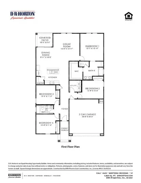 Floorplan - 668 W Keating St, Florence, AZ 85132 photo 1 of 1