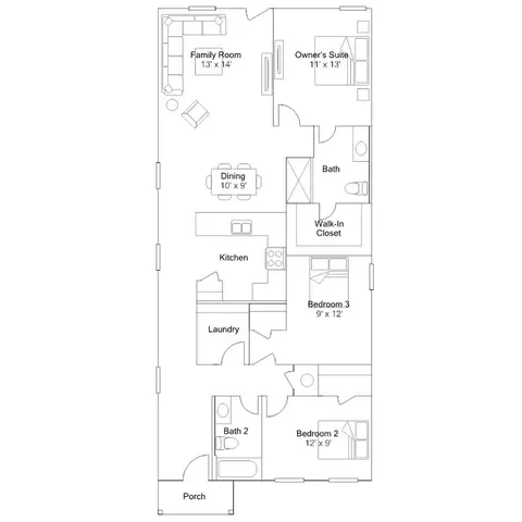 Floorplan - 2314 Silvercloud Dr, Lockhart, TX 78644 photo 1 of 1