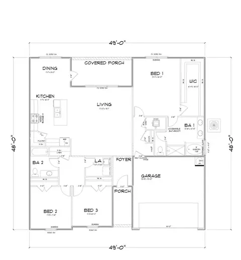 Floorplan - 22113 Aleutian Ave, Foley, AL 36535 photo 1 of 1