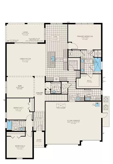 Floorplan - 2944 Dampier Dr, Viera, FL 32940 photo 1 of 1