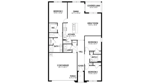 Floorplan - 3508 15th Pl E, Palmetto, FL 34221 photo 1 of 1