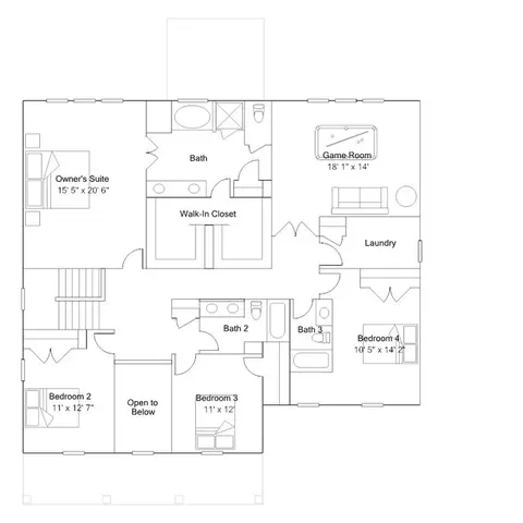 Floorplan - 163 Stoddard Ln, Garner, NC 27529 photo 4 of 5