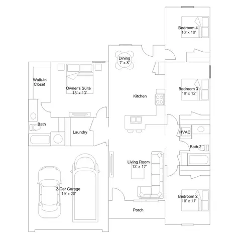 Floorplan - 2133 Sam Tillery Dr, Alexander, AR 72002 photo 1 of 1
