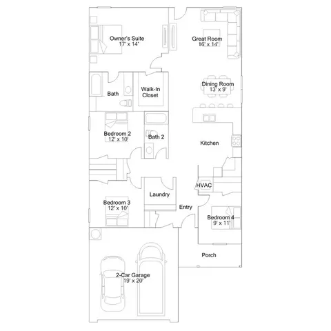 Floorplan - 1604 Rambling Brook Dr, Benton, AR 72015 photo 1 of 1