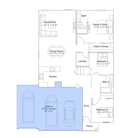 Floorplan - 14371 Aurora Ct, Hesperia, CA 92344 photo 2 of 2