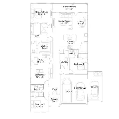 Floorplan - 1605 Four Waters Loop, Georgetown, TX 78628 photo 1 of 1