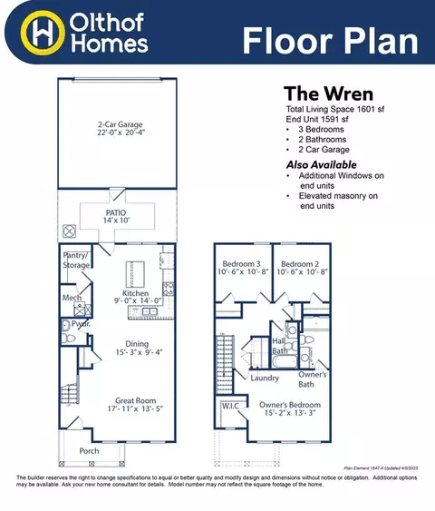 Floorplan - 499 E 131st Pl, Crown Point, IN 46307 photo 1 of 1