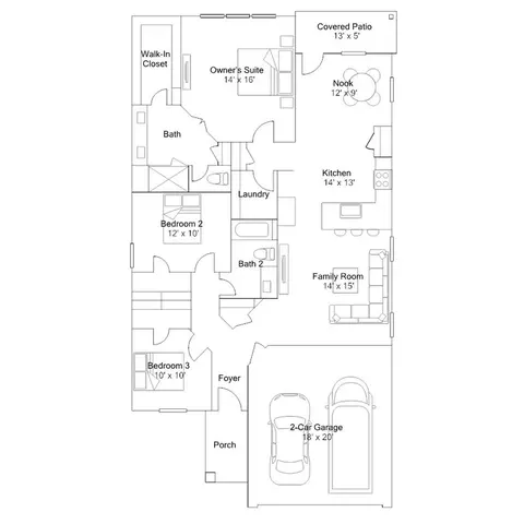 Floorplan - 810 Prunella Ln, Huffman, TX 77336 photo 1 of 1