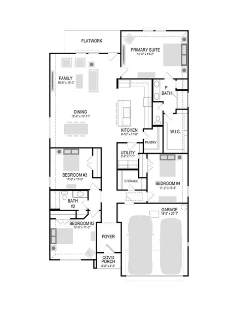 Floorplan - 804 Rockcloud Dr, Haslet, TX 76052 photo 1 of 1