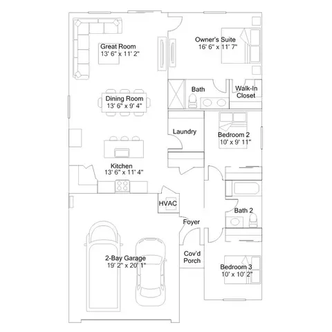 Floorplan - 16613 Blue Pine St, La Pine, OR 97739 photo 1 of 1