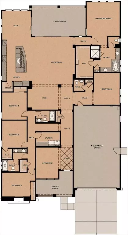 Floorplan - 22923 E Mockingbird Dr, Queen Creek, AZ 85142 photo 1 of 1