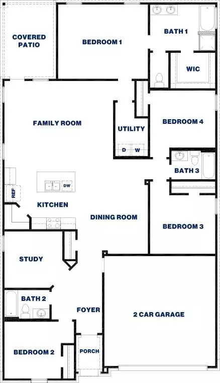 Floorplan - 607 Bronze Wolf Ct, Conroe, TX 77303 photo 1 of 1