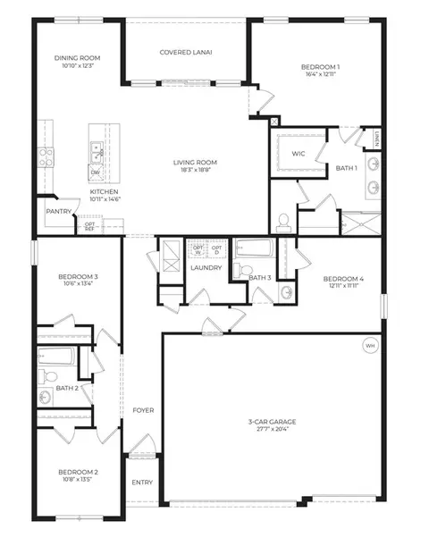 Floorplan - 4235 Acoma Dr, Ormond Beach, FL 32174 photo 1 of 1