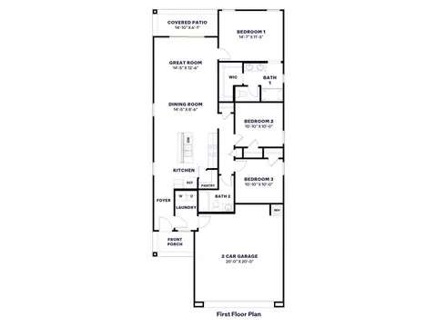 Floorplan - 2661 W Sylvan Ave, Apache Junction, AZ 85120 photo 1 of 1
