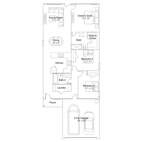 Floorplan - 112 The Gipper, Jarrell, TX 76537 photo 1 of 1