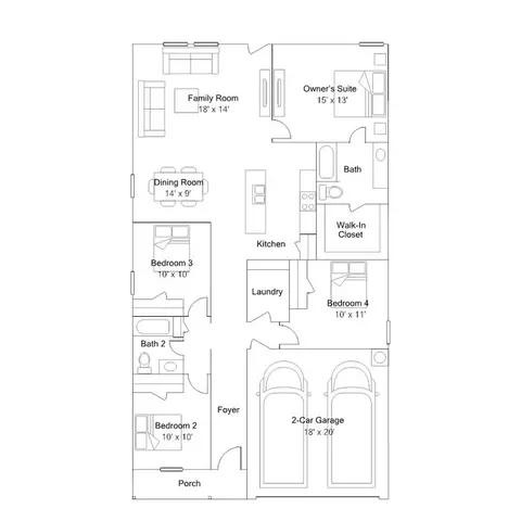 Floorplan - 14917 Trapper Trl, Haslet, TX 76052 photo 1 of 1