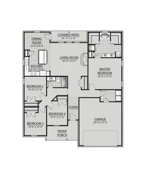 Floorplan - 2903 Houston Place Dr, Crestview, FL 32539 photo 1 of 1