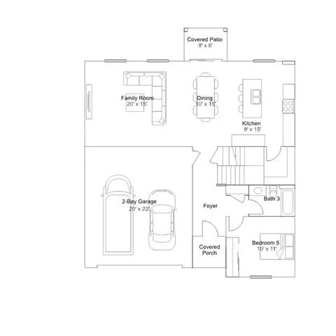 Floorplan - 17438 S Hayward Pl, Vail, AZ 85641 photo 2 of 3
