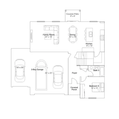 Floorplan - 17438 S Hayward Pl, Vail, AZ 85641 photo 1 of 3
