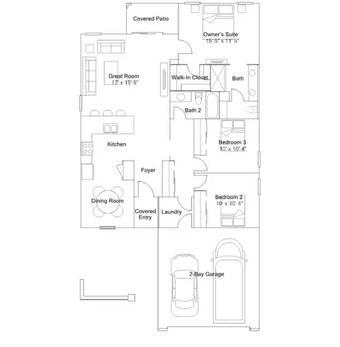 Floorplan - 2964 N 96th Ln, Phoenix, AZ 85037 photo 1 of 1