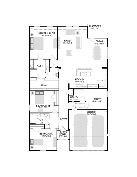 Floorplan - 804 Rockcloud Dr, Haslet, TX 76052 photo 1 of 1