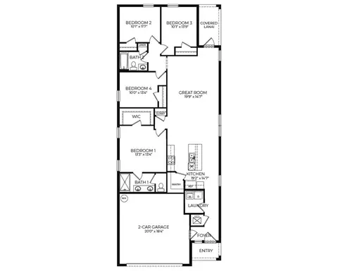 Floorplan - 10975 Gentle Current Way, Parrish, FL 34219 photo 1 of 1