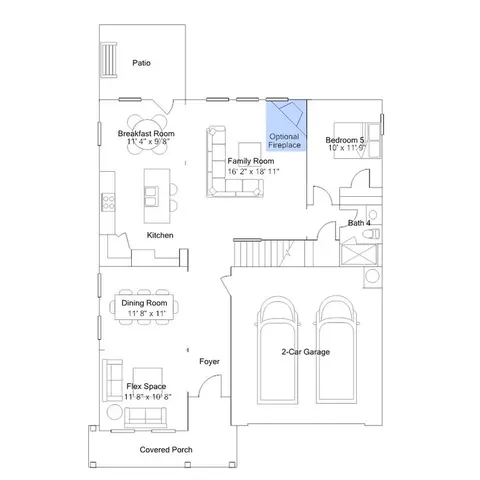Floorplan - 501 Pacolet Dr, Wake Forest, NC 27587 photo 2 of 5